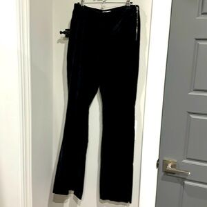 Anthropologie black velvet trousers size 8.